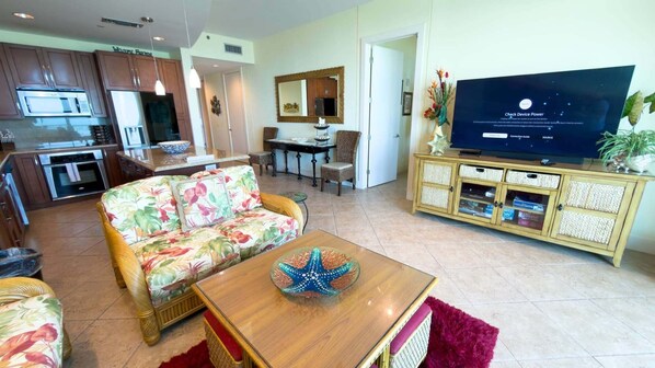 Condo, 3 Bedrooms | Living area - Sapphire Exclusivity Luxury Killer Views 3 Bedroom Apts (South Padre Island)