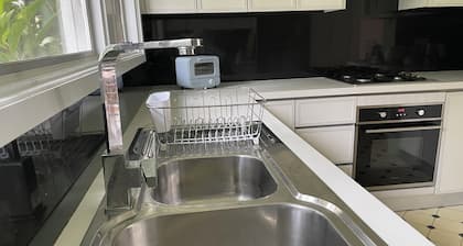 Simple sunny room at a quiet location