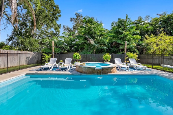A heated pool
