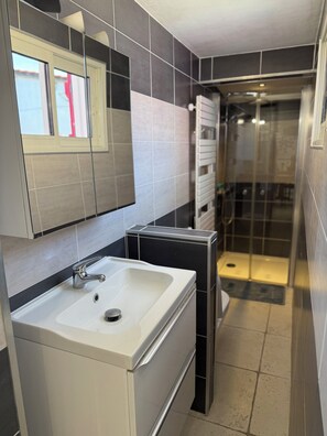 Dusche, Haartrockner, Toilettenpapier