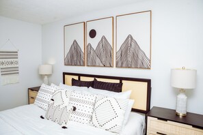 3 bedrooms, bed sheets