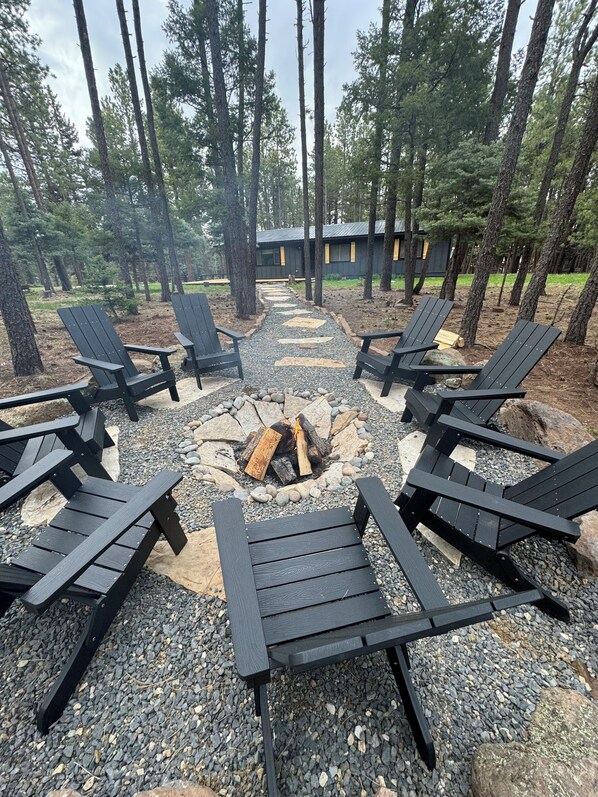 Terrace/patio - Alpine Charm on 1 Acre - Modern Amenities (Angel Fire)