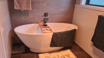 Regadera, secadora de cabello, bidet, jabón