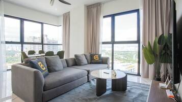 Apartamento, 2 quartos | Área de estar