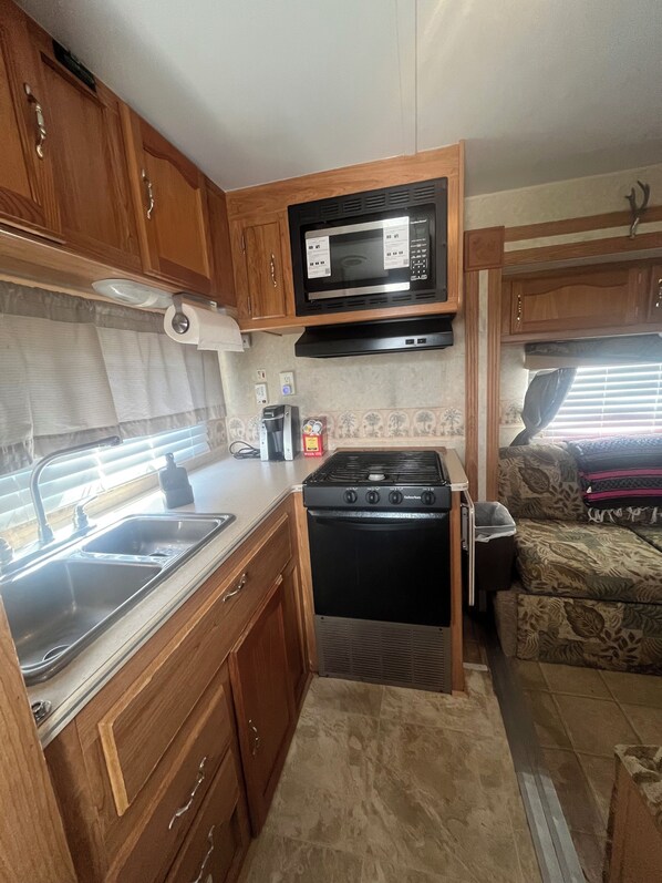 Microwave, oven, stovetop