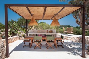 屋外ダイニングエリア