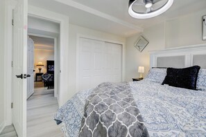 2 bedrooms, iron/ironing board, WiFi, bed sheets