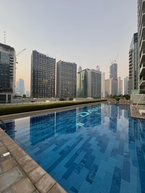Outdoor pool - 1BR Near metro.Canal  View. Mer. 1709 (Dubai)