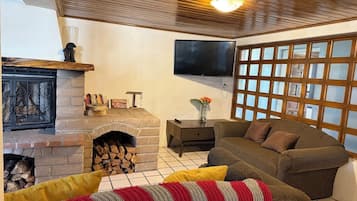 Fernseher, Kamin