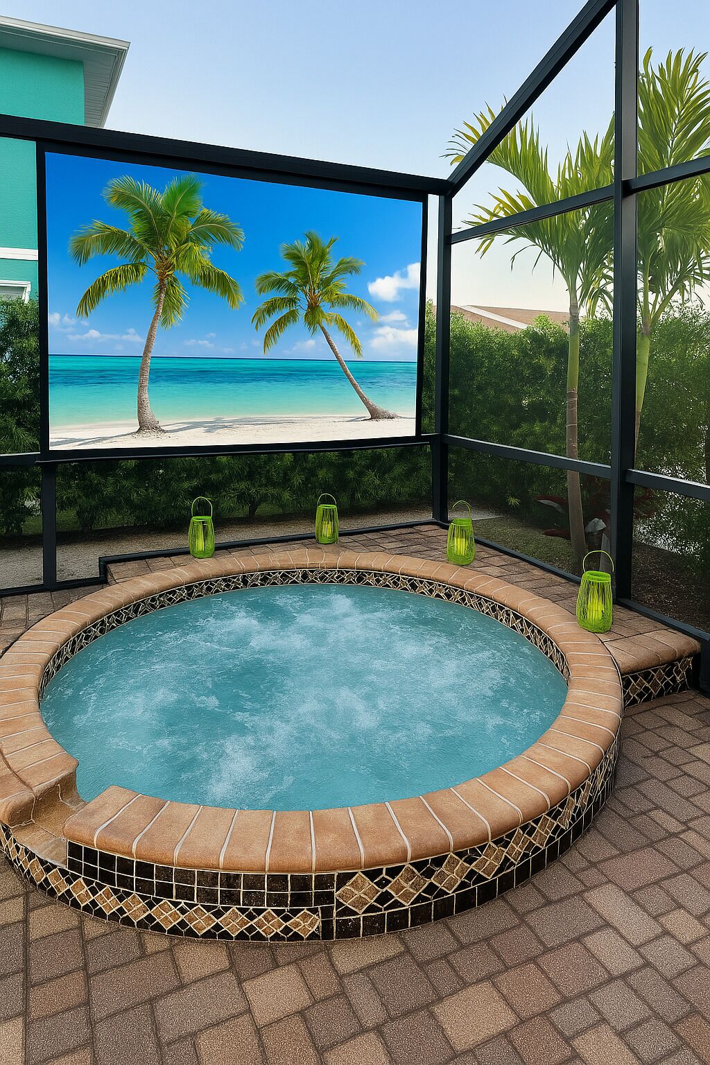 Indoor pool, a heated pool