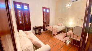 5 bedrooms, desk, iron/ironing board, travel cot