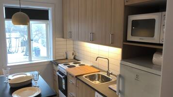 Microwave, oven, stovetop, dishwasher