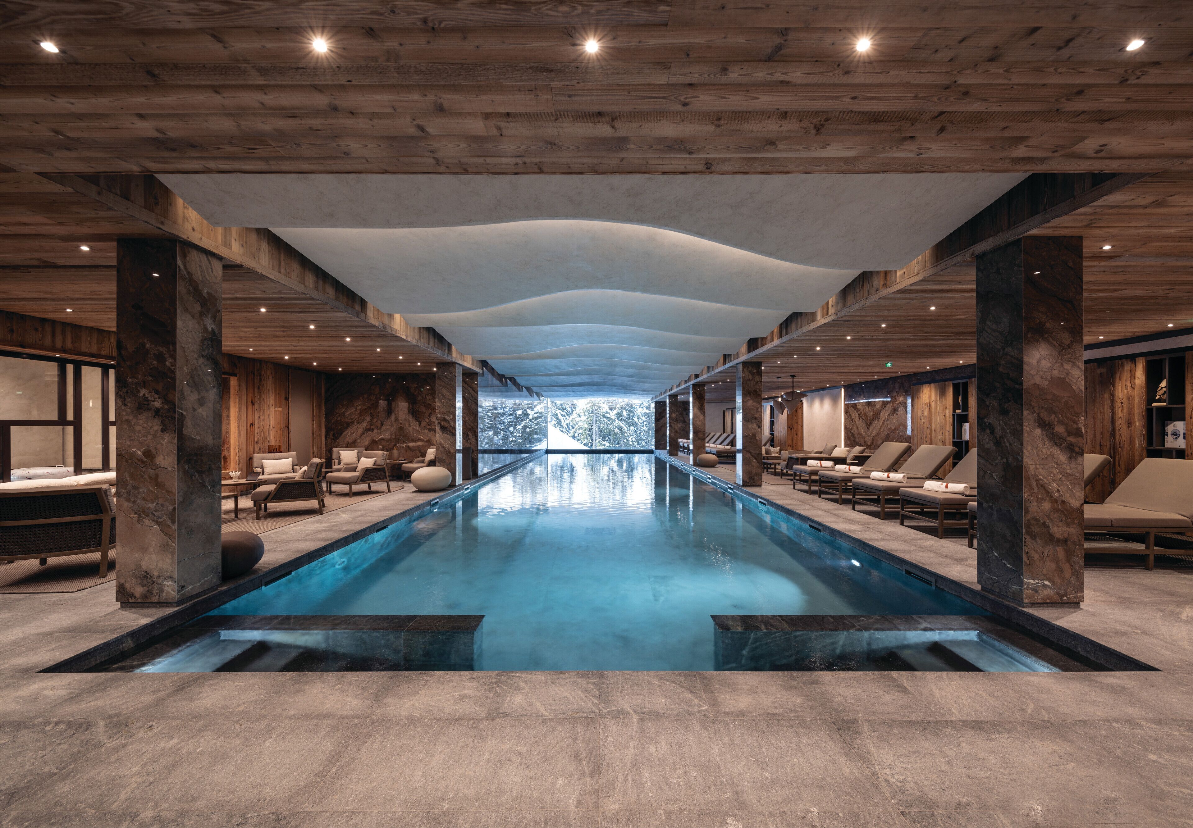 Indoor pool, a heated pool