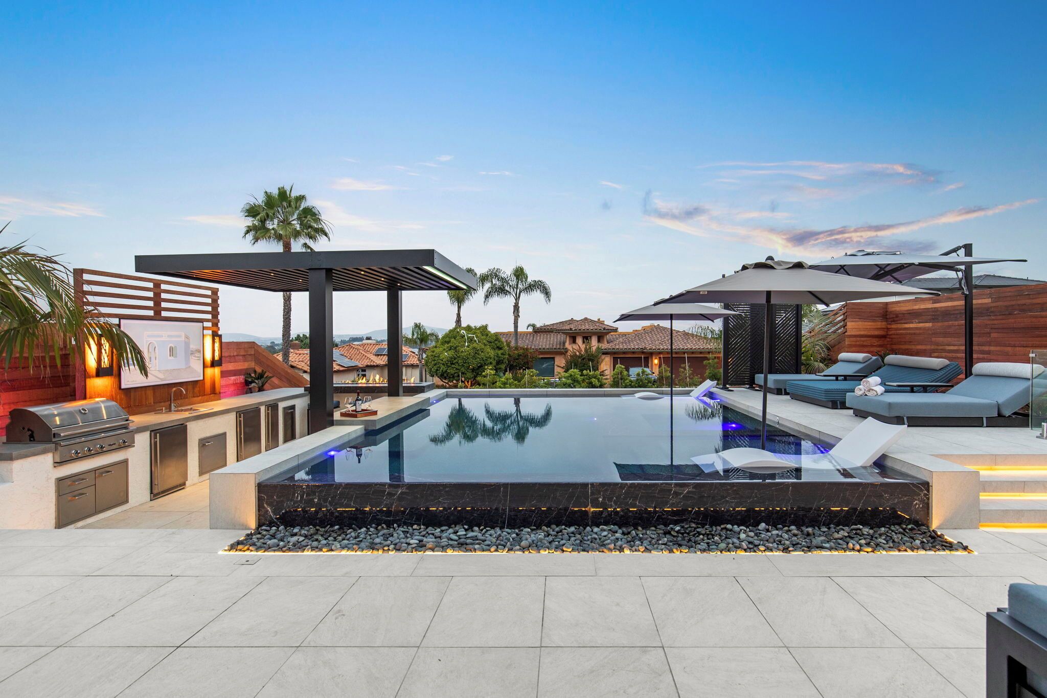 Outdoor pool, a heated pool