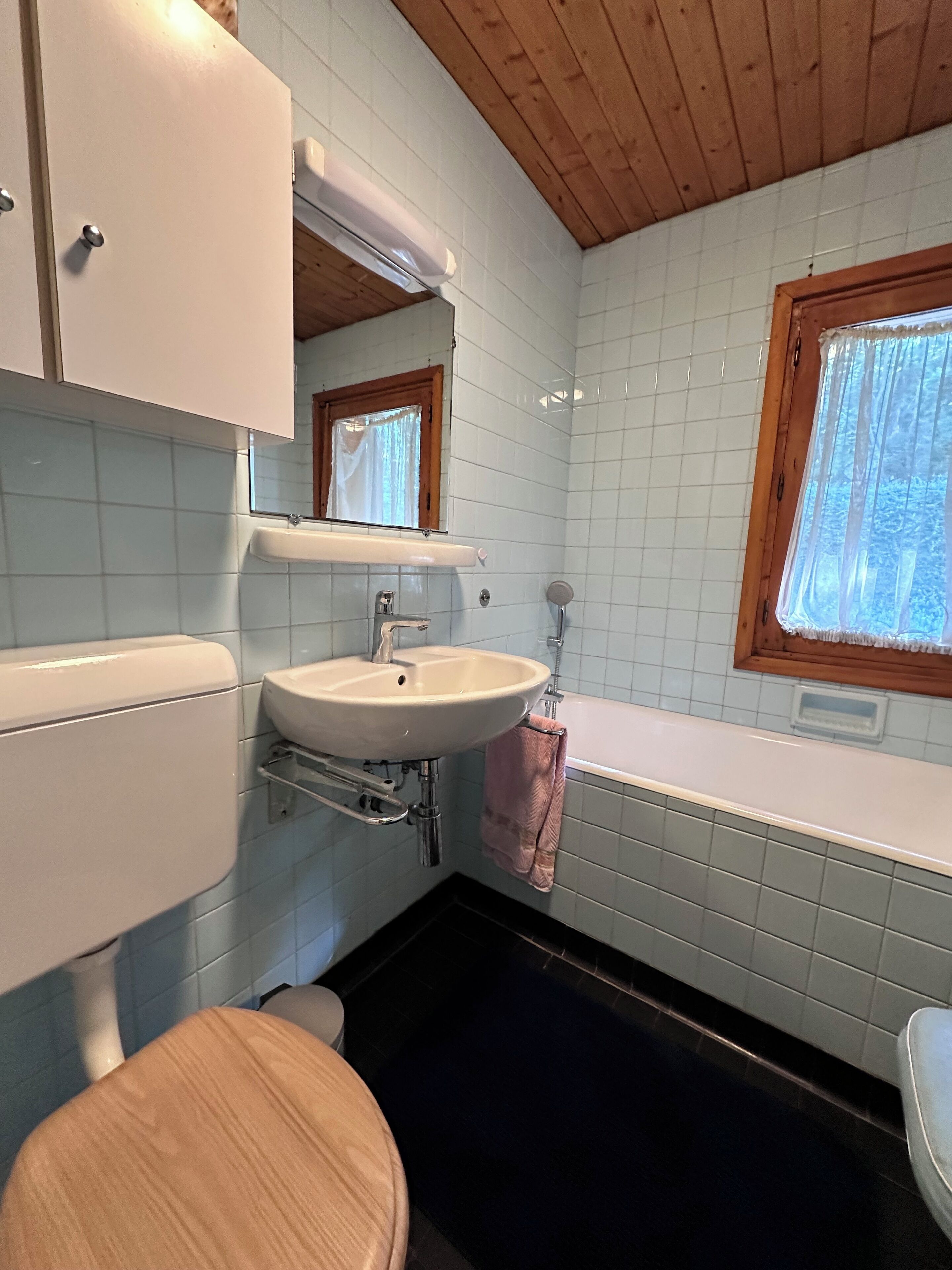 Sèche-cheveux, bidet, serviettes fournies, savon
