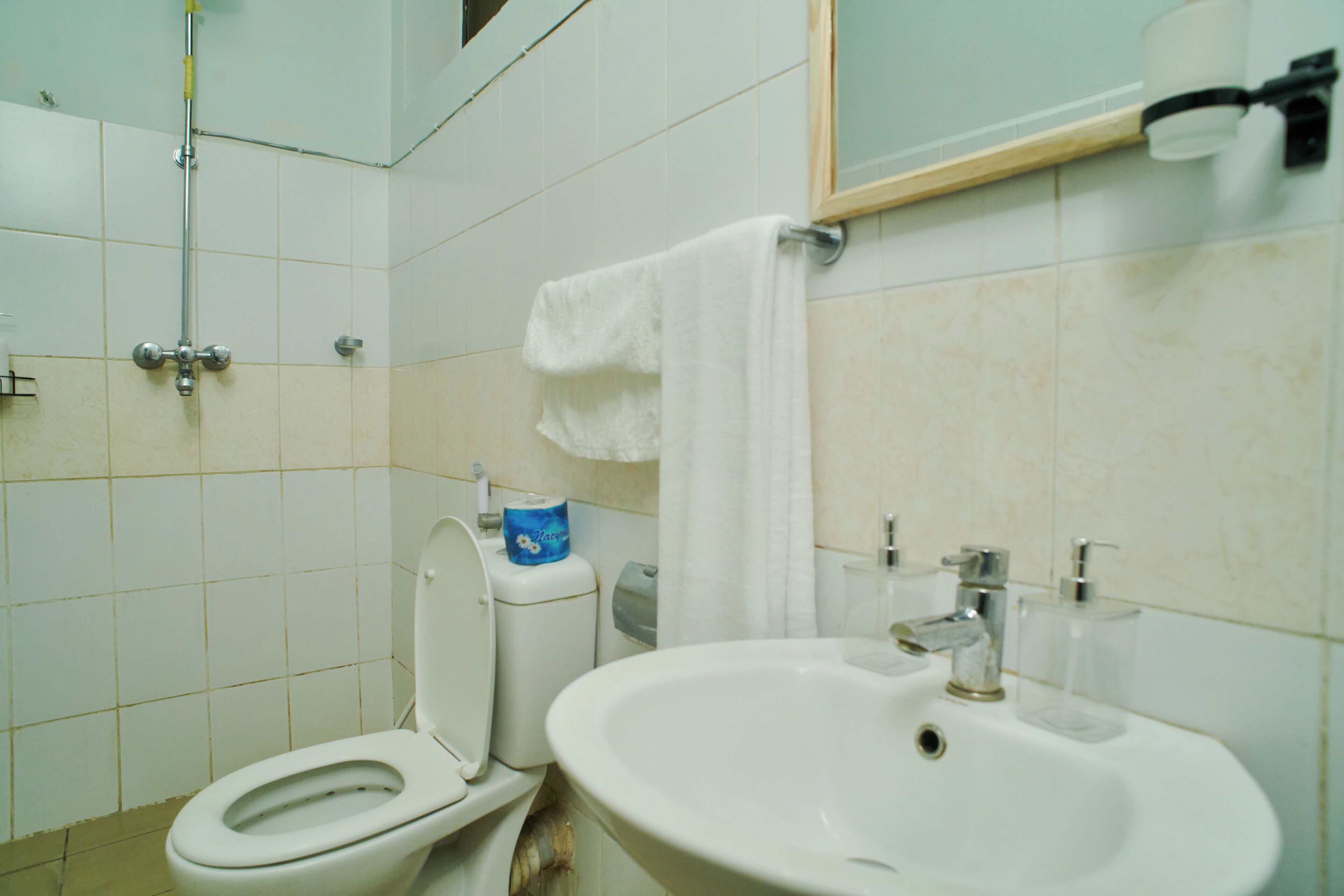 Deluxe Apartment, Balcony | Bathroom | Separate tub and shower, slippers, towels, soap