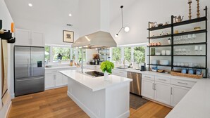 Coffee/tea maker, fridge, oven, stovetop - Farmstay Estate | Pool & Honey Farm | Cedar Hot Tub | Healdsburg | Sleeps 8 (Healdsburg)