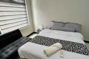 1 bedroom, desk, soundproofing, iron/ironing board