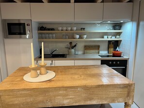 Microwave, oven, stovetop, paper towels