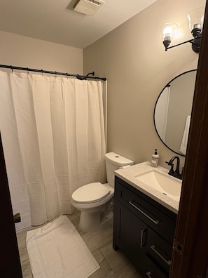 Towels, soap, toilet paper