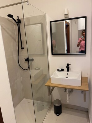 Shower, hair dryer