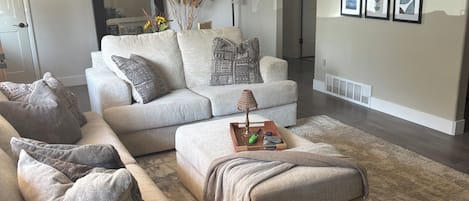 Smart TV, fireplace, printers