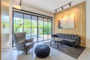 Villa, Patio | Living area - 2BR with Pool & Garden Near Beach V242 (Choeng Thale)