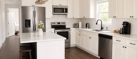 Microwave, oven, stovetop, dishwasher