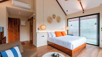 Deluxe villa, uitzicht op vallei | Een minibar, verduisterende gordijnen, gratis wifi, beddengoed