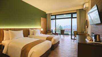Twin Room, Mountain View | Bed sheets