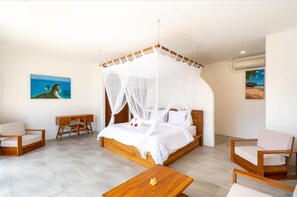 Desk, laptop workspace, blackout drapes, free WiFi