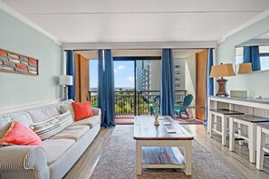 Smart TV, books - Oceanfront Resort Condo with Balcony (Myrtle Beach)
