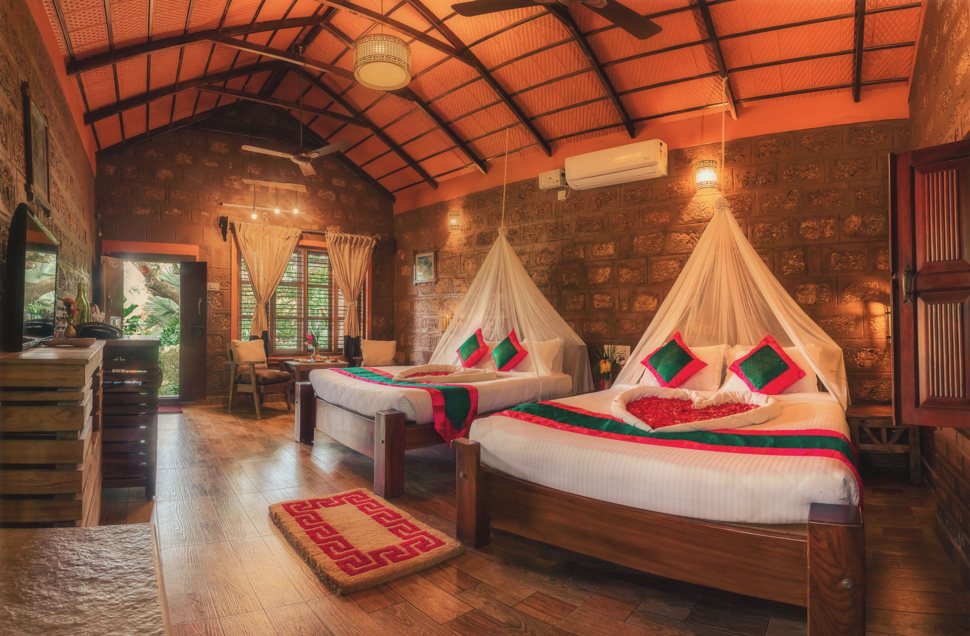 Casa de campo estándar, vistas al jardín | Ropa de cama de alta calidad, minibar, caja fuerte