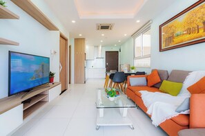 Junior Apartment, Balcony, City View | Living area | TV - Botanica Premier Serviced Apartment (Tan Binh)