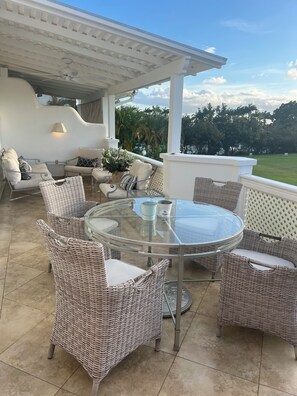 Outdoor dining - Happy Days, Forest Hills, Royal Westmoreland, Holetown. 3 bed Luxury Villa (Holetown)
