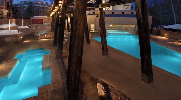 Outdoor pool, a heated pool