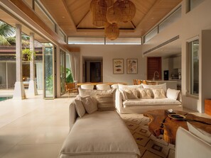 Deluxe Villa, Patio | Living area