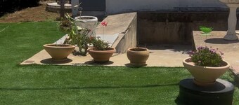 Renovated one room unit with a bomb shelter and a garden.