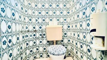 Dusche, Haartrockner, Seife, Shampoo