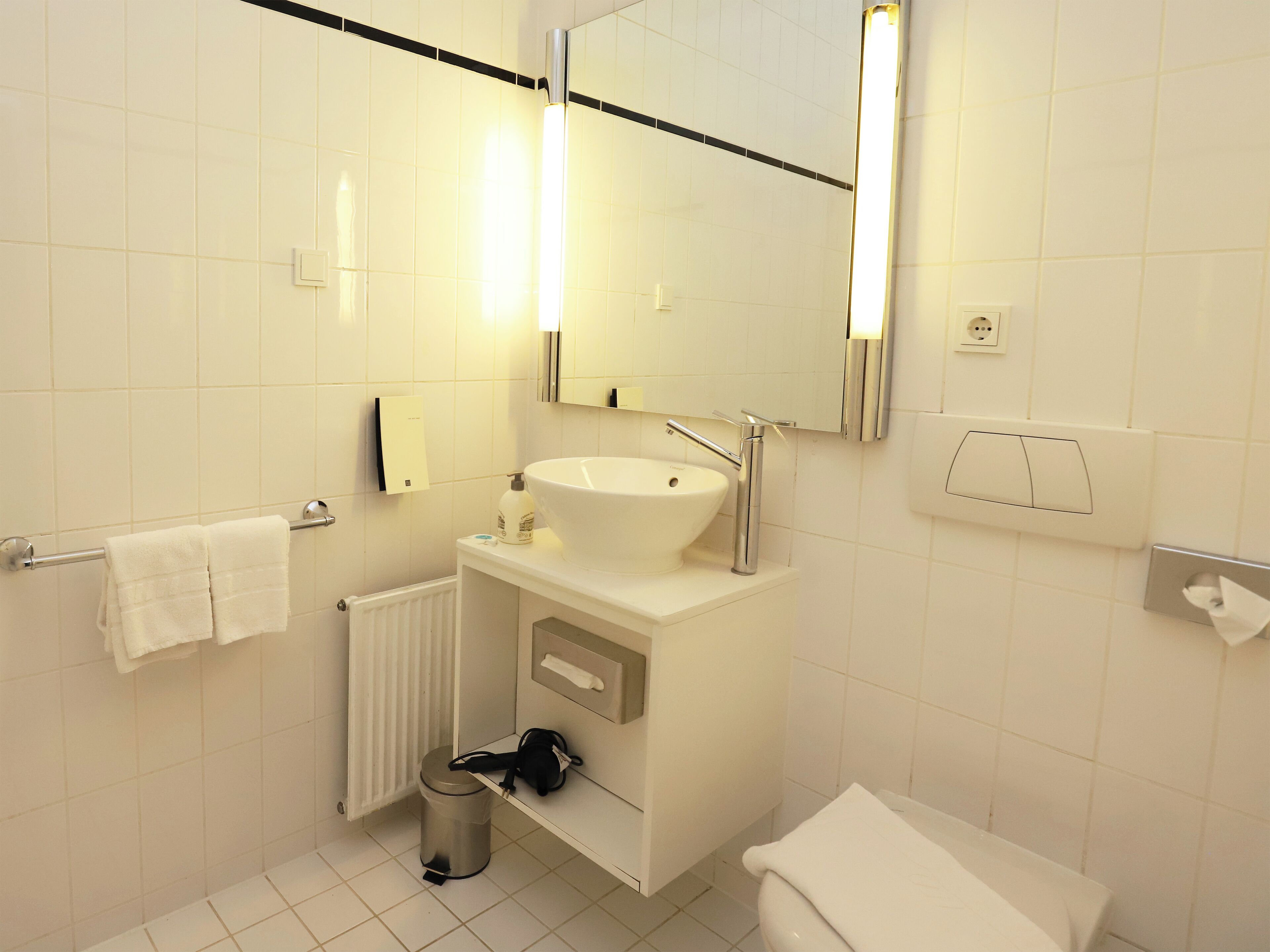 Junior-Studiosuite, 1 Queen-Bett und Schlafsofa | Badezimmer | Haartrockner, Hausschuhe, Handtücher, Seife