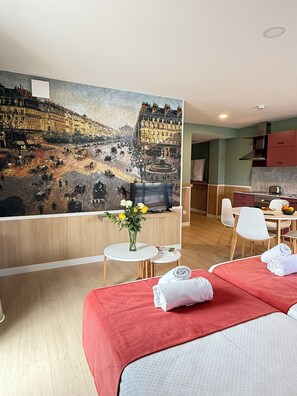 Superior Studio, Terrace | Cribs/infant beds, free WiFi, bed sheets