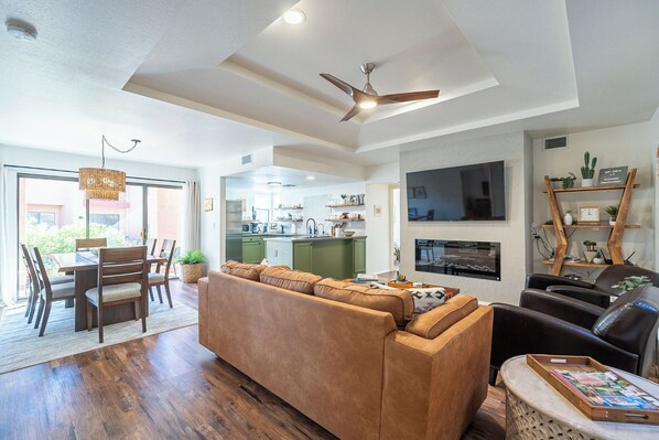 TV connectée, cheminée