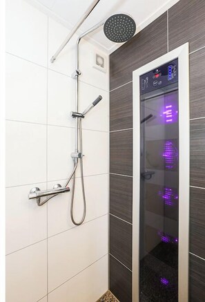 Shower, hair dryer