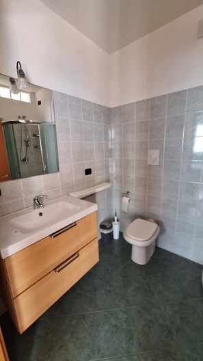 Bruser, hårtørrer, bidet, håndklæder