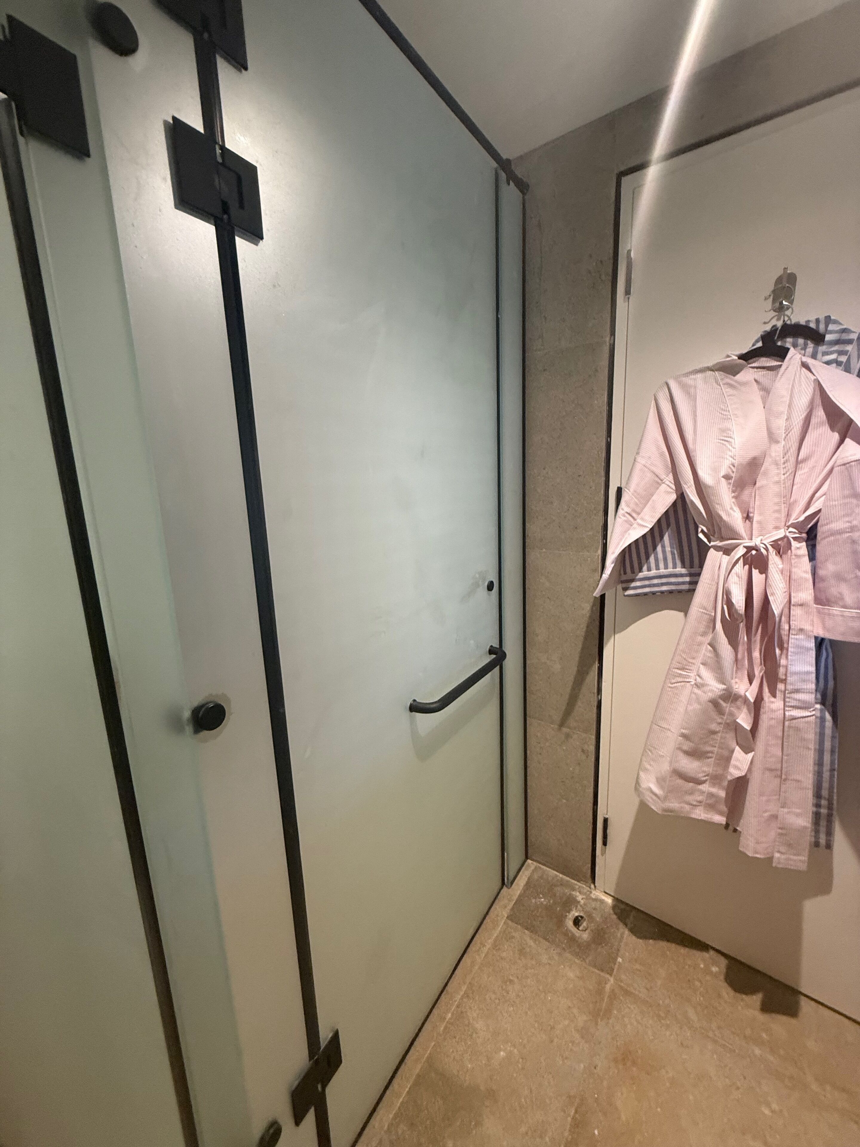 Hair dryer, bidet, towels, shampoo