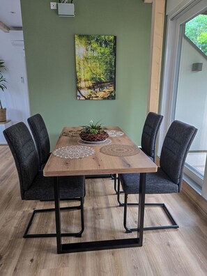 Dining - Beautiful 70 sqm newly built apartment with terrace in the countryside | 20 min to Heidelberg (Wiesloch)