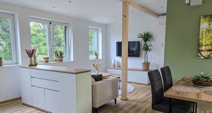 Beautiful 70 sqm newly built apartment with terrace in the countryside | 20 min to Heidelberg