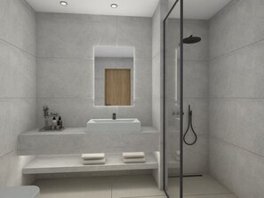 Junior Suite with Shared Pool | Kylpyhuone | Suihku, hiustenkuivaaja, kylpytakit, tohvelit