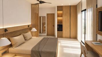 In-room safe, blackout drapes, soundproofing, free WiFi