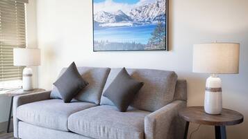 Lägenhet - 1 kingsize-säng med bäddsoffa | Vardagsrum